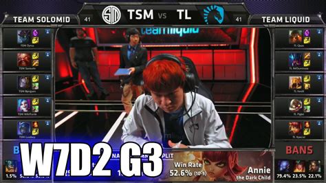 TSM Vs Team Liquid S5 NA LCS Summer 2015 Week 7 Day 2 Team Solomid