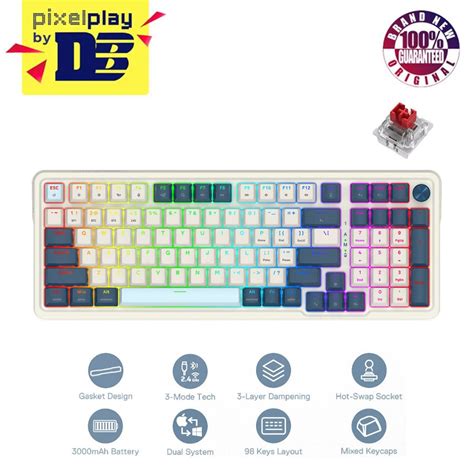 Redragon Eisa Pro Modes Key Hot Swappable Rgb Mechanical Keyboard White Blue Linear Red