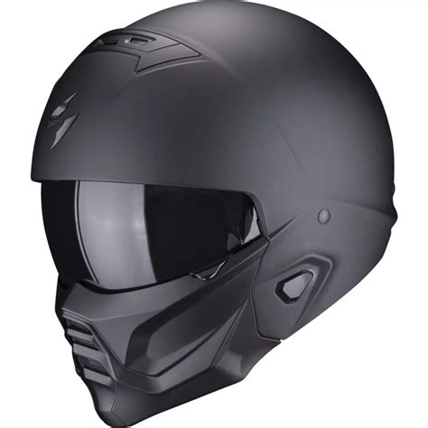 Casque Moto Jet Scorpion Exo Combat Ii Noir Mat Motoshopping