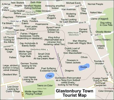 Glastonbury Town Map - Normal For Glastonbury