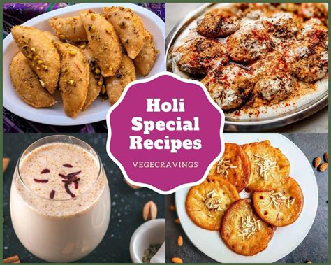 Best Holi Recipes | Holi Special Sweet, Snacks, Drinks - VegeCravings