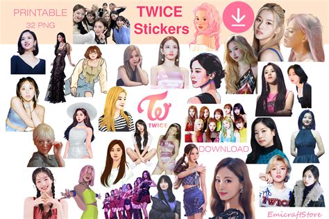 Twice Stickers 32 PNG Made By Photoshop Printable Digital Animated Pngs