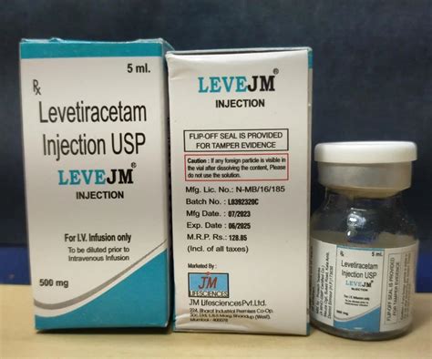 Levetiracetam 5ml Injection Strength 500 Mg At ₹ 12885piece In