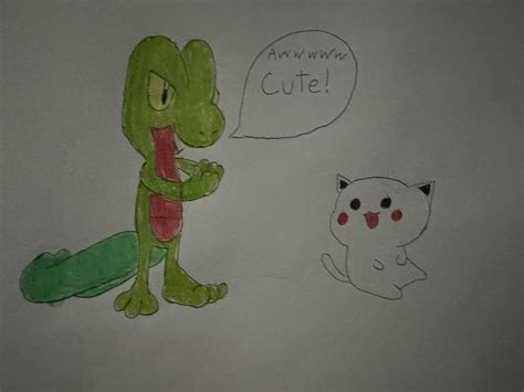 Treecko Finds A Cute Cat By Ghosttheespeon On Deviantart