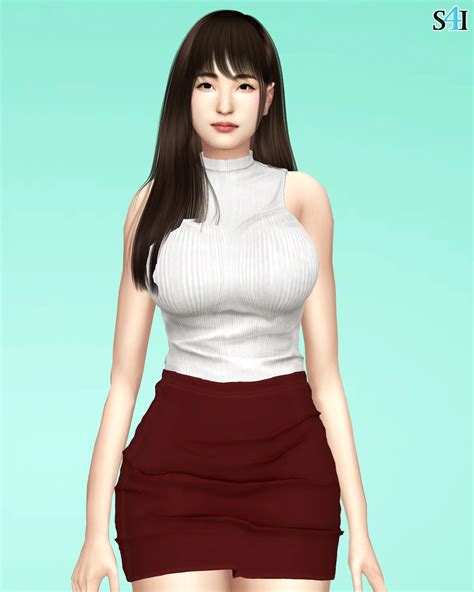 Sims 4 CAS: Washio Mei (鷲尾めい) - Imagination Sims 4 CAS