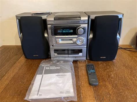 Aiwa Xr H Md Md Cd Stereo System Cd Changer Md Player Double