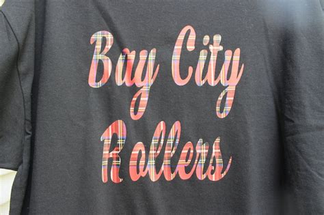 Bay City Rollers T-shirt With Tartan Lettering - Etsy