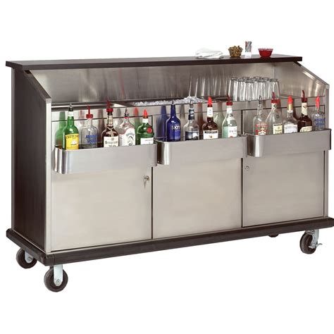 Advance Tabco Amd 6b 74 Portable Bar W Enclosed Storage Workboard