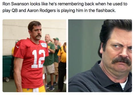 Aaron rodgers mustache Memes