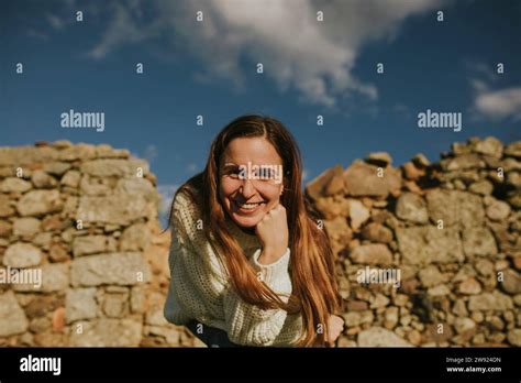 Woman Leaning On Elbow Hi Res Stock Photography And Images Alamy