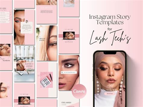 Lash Tech Instagram Story Template Lash Artist Template Lash Tech