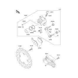 Frein Arriere Pour Ninja Zx R Zx D F Argent Esprit Kawasaki