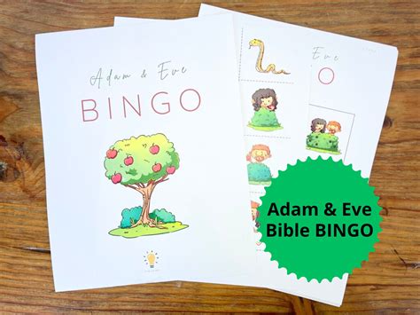 Bingo Game Printable Adam And Eve Bible Story Bingo Adam And Eve Garden