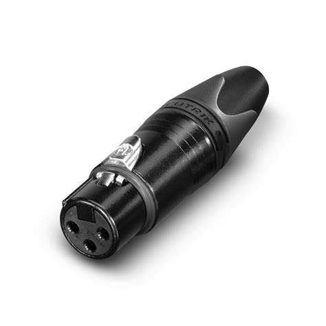 Neutrik NC3FXX XLR 3 Pin Female Line Plug Black Light Up My Life