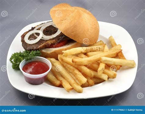 Beef Burger Combo Stock Photography - Image: 11179662