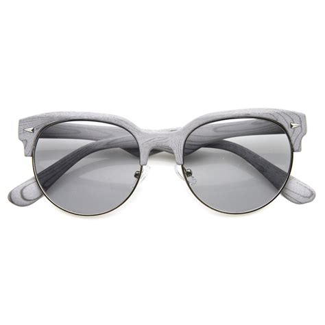 Mens Semi Rimless Sunglasses With Uv400 Protected Gradient Lens