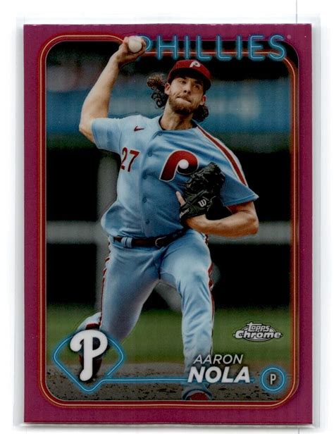 Topps Chrome Pink Refractor Aaron Nola For Sale Online Ebay