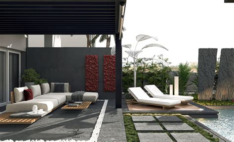 Modern Villa Landscape on Behance