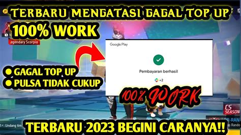 CARA MENGATASI PEMBAYARAN TIDAK BERHASIL Pulsa Tidak Cukup DI GAME