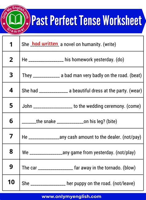 Past And Perfect Tenses Exercises