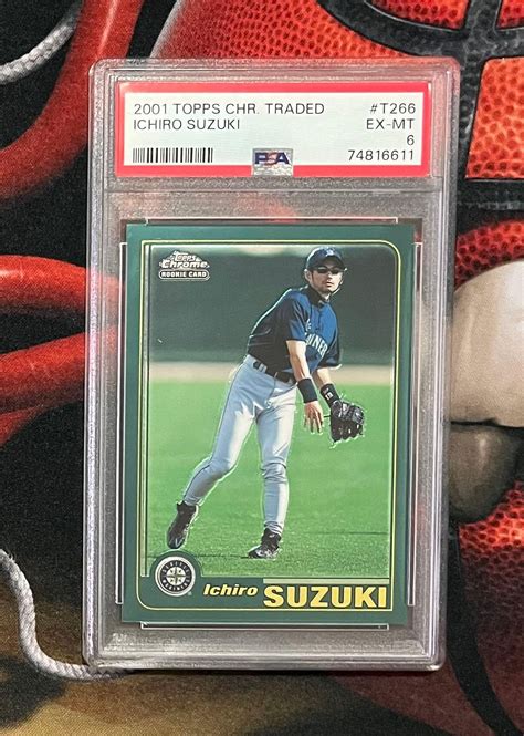 P Topps Chrome Ichiro Suzuki Rc Rookie T Mariners Psa Mlb