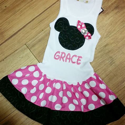 Hot Pink Minnie Mouse Dress. Personalization Available. | Etsy