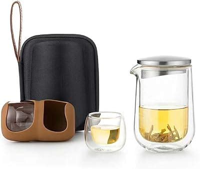 Amazon ZENS Travel Tea Set Glass Portable Teapot Infuser 2