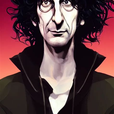 Closeup Portrait Of Neil Gaiman As The Sandman Pale Stable Diffusion