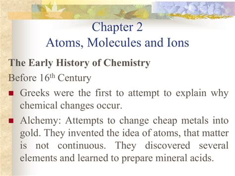 Chapter 2 Atoms Molecules And Ions