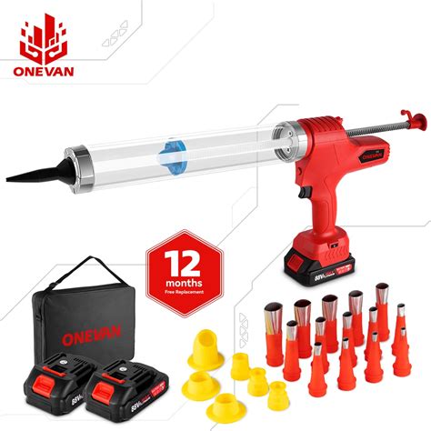 Onevan 10000n Electric Caulking Gun 6 Speed Glass Glue Guns Pressure Glue Sewing Seams Sealant