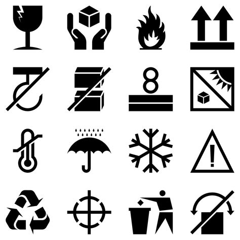 set  package symbol  vector art  vecteezy