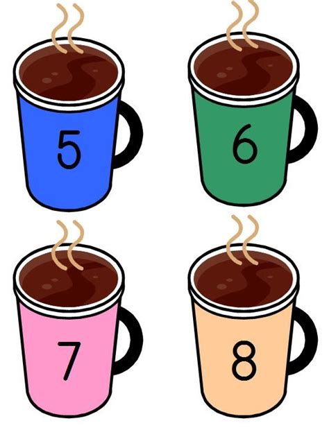 Hot Chocolate Math Counting Mats