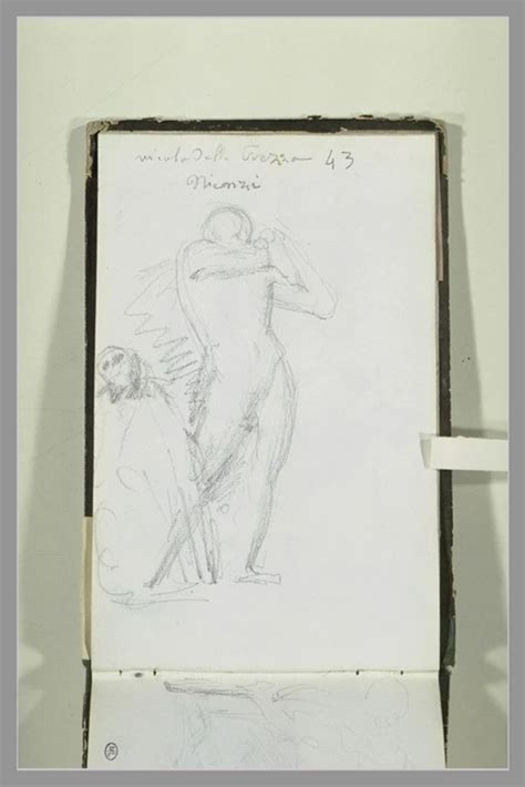 Etude d une figure et note manuscrite Henri Chapu Musée d Orsay