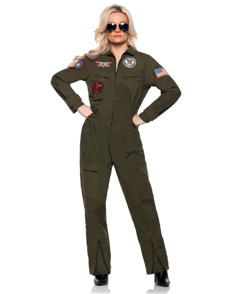 Top Gun Kostümanzug Damen Jet Pilot Uniform Kostüm Karneval Universe