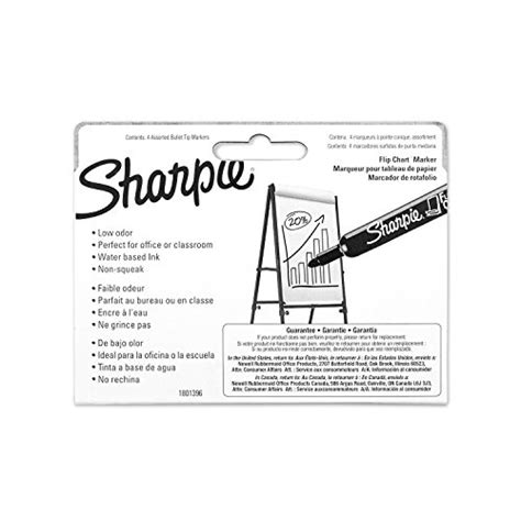 Sharpie Flip Chart Markers Bullet Tip Assorted Colors 4 Pack Coralport