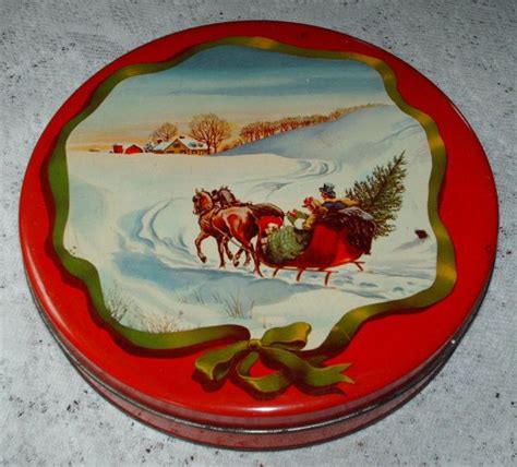 Vintage Christmas Cookie Tin