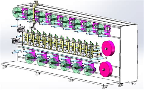 12工位圆刀模切机solidworks 2016模型图纸下载 懒石网