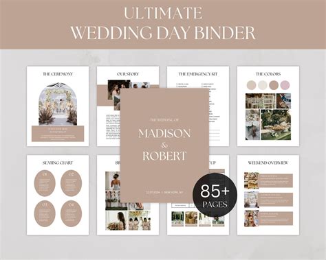 Ultimate Wedding Day Binder Template Wedding Planner Wedding