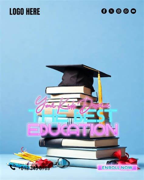 Education Social Media Banner And Poster Template Premium Ai Generated Psd