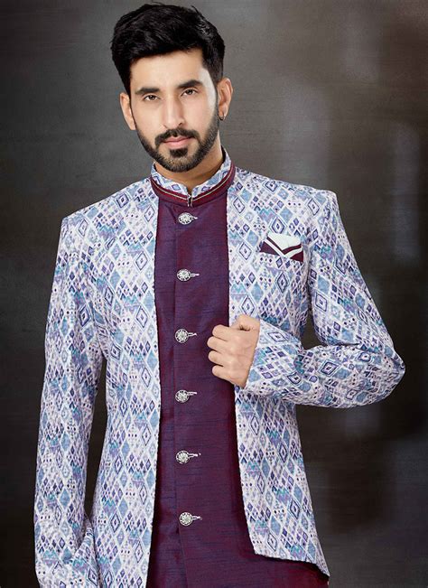 Buy Indian Ethnic Clothing Engagement Multicolored Men Sherwanis