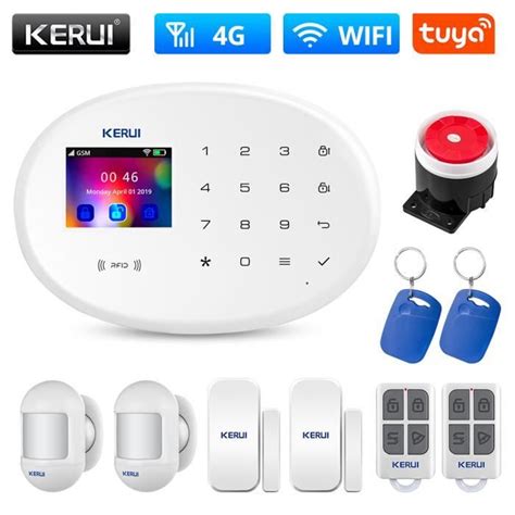 Kerui Kit Syst Me D Alarme De S Curit Domestique W Wi Fi Gsm G