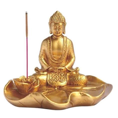 Fc Design W Golden Buddha Incense Burner Statue Fantasy Decoration