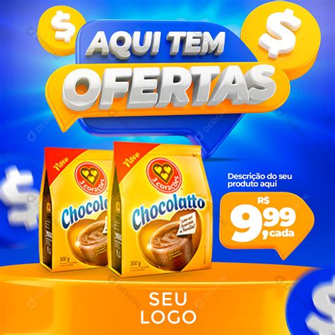 Post Supermercado Aqui Tem Ofertas Produtos Social Media Psd Editável