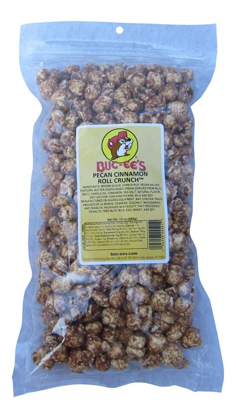 Buy Buc Ees Pecan Cinnamon Roll Crunch Flavored Popcorn Caramel Corn In A Resealable Bag One