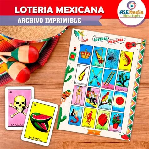 Loteria Mexicana Para Imprimir Archivo Tablas X M En Venta En