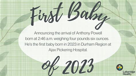 Lakeridge Health On Twitter NYD Baby Update Durham Region S First