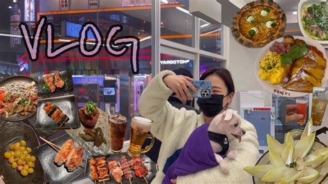 Vlog 일상브이로그 금요일부터 주말 아녀 3년차 부부의 압구정 데이트💜 요미데리고 외식 도전🐶 Youtube