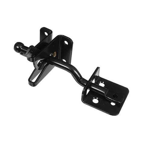 Spring Loaded Gate Latch With Cable And Ring Powder Coated Black Screws Included Dhslgl