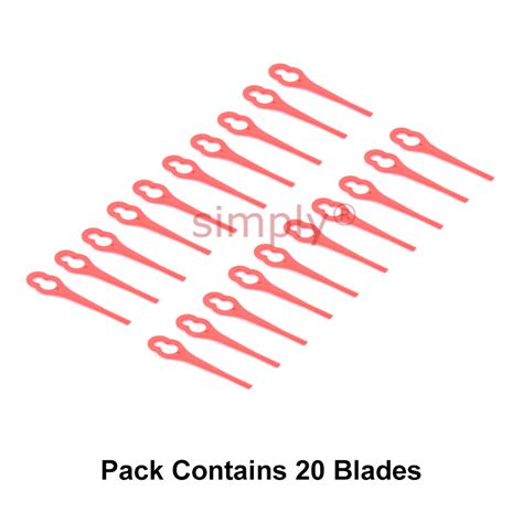 Bq Grass Strimmer Plastic Blades Pack Of By Alm Fits Florabest