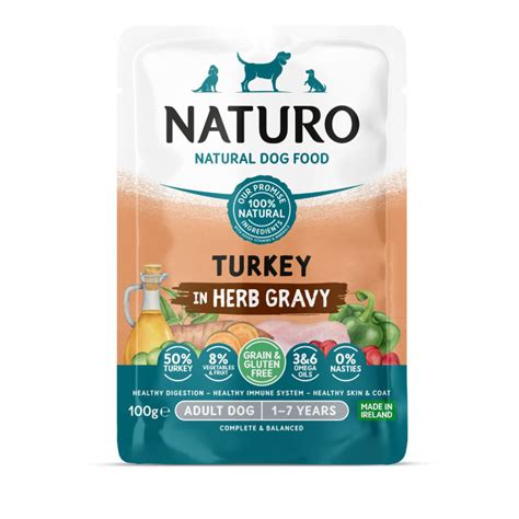 Naturo Alimento H Medo En Pouch Para Perro Adulto Gluten Free Pavo